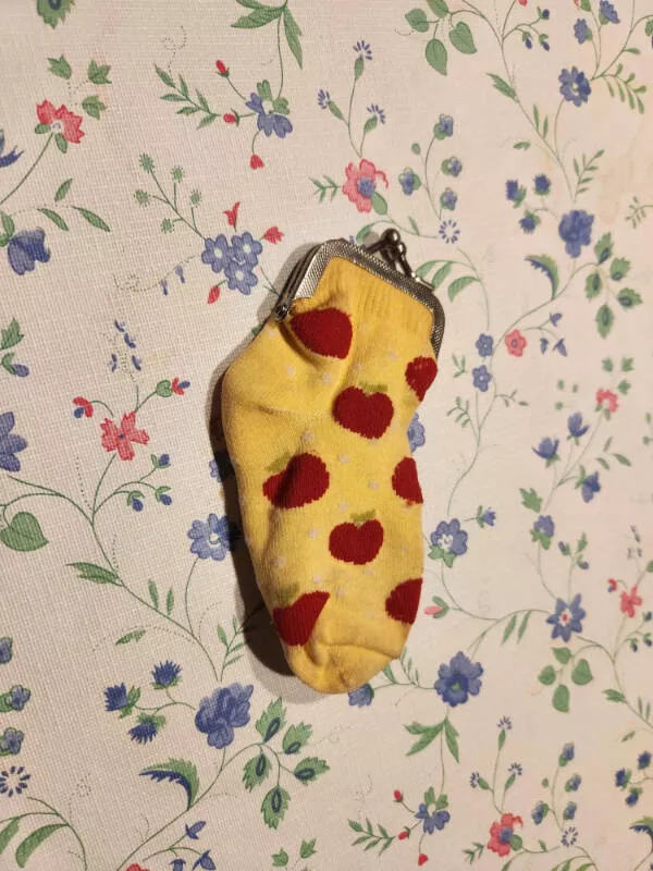 Hidden beauty a gallery of little details - #24 A coin purse made from a sock my wife wore as a baby