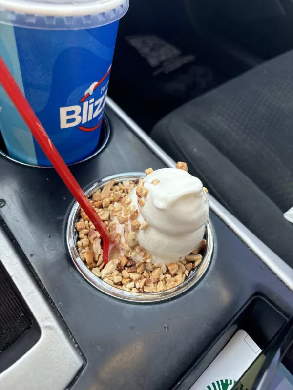 Hidden beauty a gallery of little details - #4 My Dairy Queen sundae fits perfectly in my cup holder