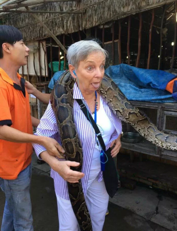 Funny vacation pictures a hilarious trip - #17 My 78-year-old grandma refuses to slow down in Cambodia