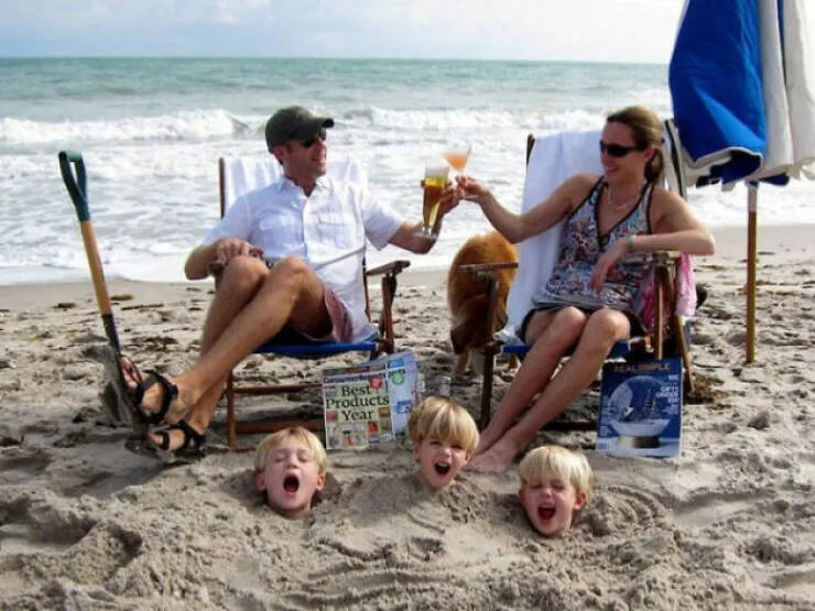 Photos de vacances droles et insolites - #20 Le style de parentalité parfait en vacances