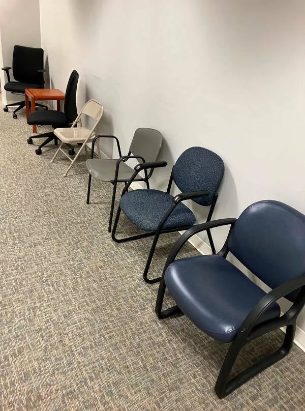 Awesome pictures worth sharing - #18 A doctor's office waiting room with six different chairs