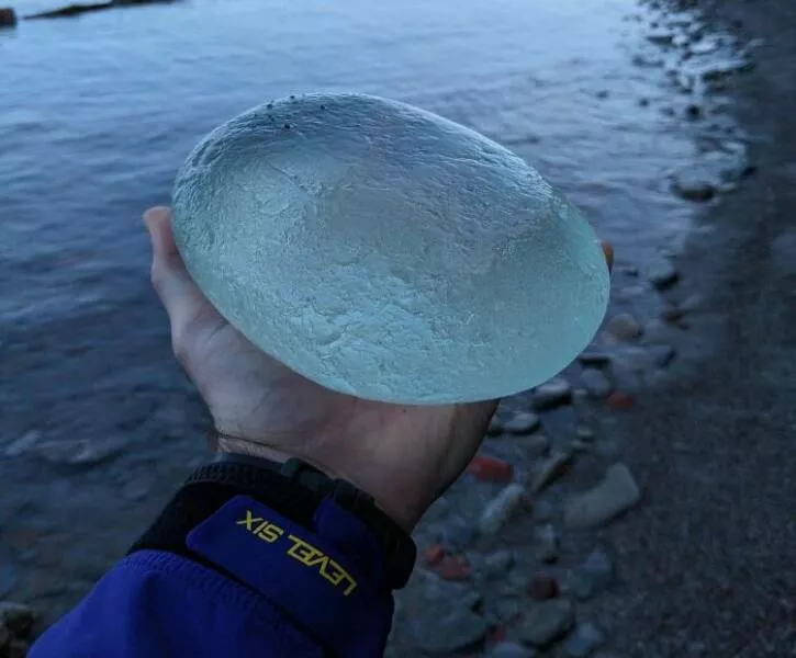 Surprising beach discoveries - #1 A 7 lb piece of sea glass found in Lake Erie