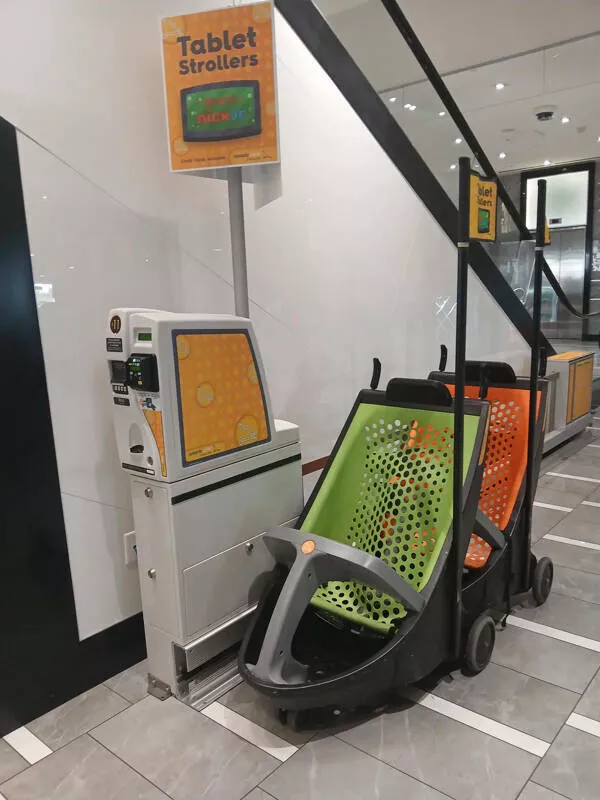 Ordinary scenes extraordinary twist - #6 Strollers for tablets in this shopping mall
