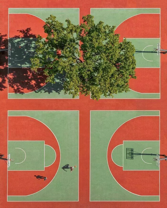 Meilleures photos couleur du concours refocus - #19 Des ombres de joueurs de basket-ball