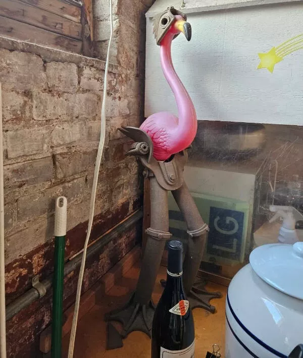Incredible photos that are worth sharing - #1 Flamingo power armor found at a pottery studio Incredible photos that are worth sharing - #1 Flamingo power armor found at a pottery studio