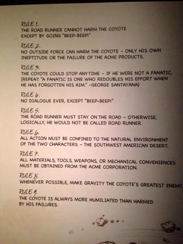 Useful guides for random everyday stuff - #23 The definitive guide to Wile E. Coyote and Road Runner