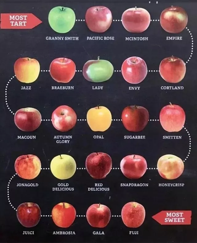 Guides utiles pour des choses totalement random - #3 Les pommes, de la plus acidulée à la plus sucrée
