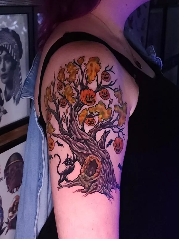 Autumnal vibes and spooky times - #9 My new Halloween tree tattoo Autumnal vibes and spooky times - #9 My new Halloween tree tattoo