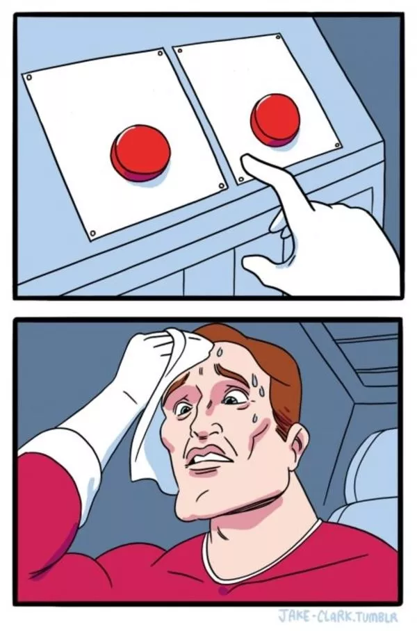 The greatest hits of popular memes - #23 Two Buttons, the ultimate meme for anxiety