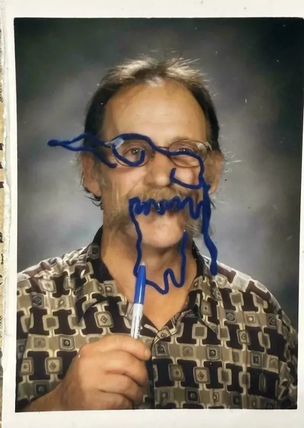 Every parent is a part time comedian - #5 When my dad used pipe cleaners for his school photo