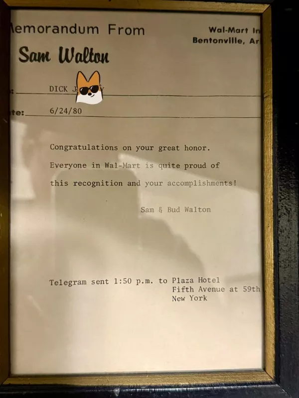 An interesting escape from the mundane - #23 A memo from the founder of Walmart in my grandfather's office An interesting escape from the mundane - #23 A memo from the founder of Walmart in my grandfather's office