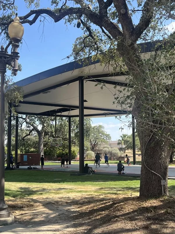 This is guaranteed to grab your attention - #9 A covered basketball court for Texas heat