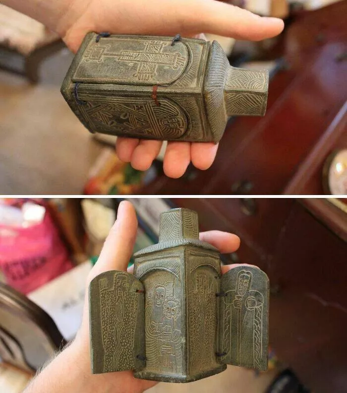 Internet detectives mysteries and antique objects - #35 A carved stone object with clinking doors from a garage sale