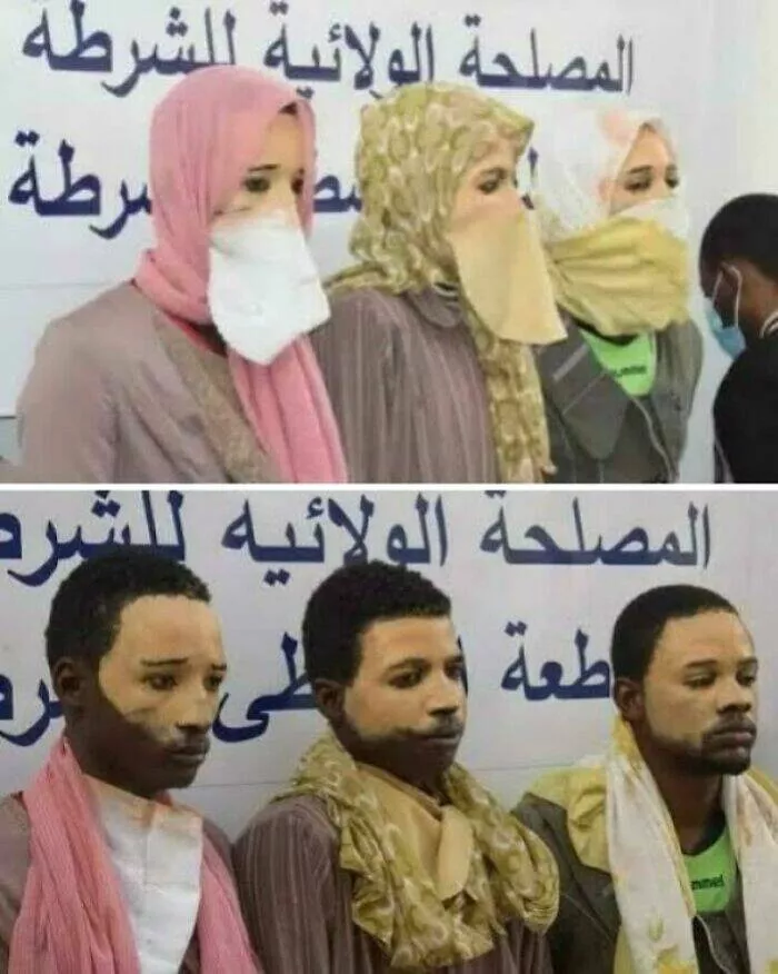 Photos and facts that change your perspective - #31 Men arrested at airport dressed as Arab women Photos and facts that change your perspective - #31 Men arrested at airport dressed as Arab women