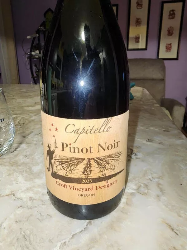 Mildly satisfying mildly awesome moments - #10 The label on this wine bottle is made of a thin slice of wood