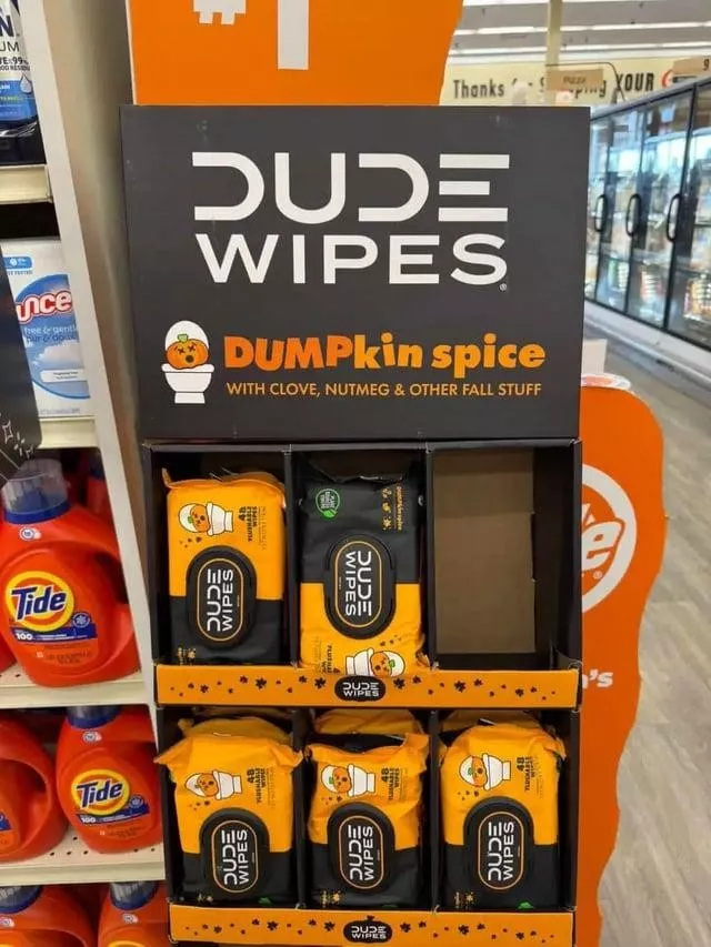 Produits horribles pourquoi ca existe - #11 Lingettes pour hommes « Dumpkin Spice »