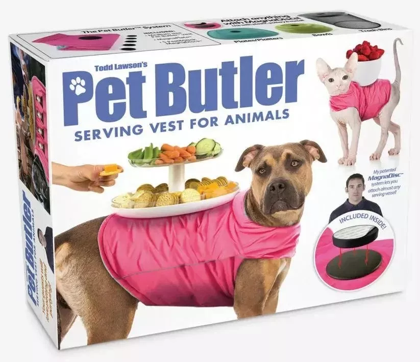 Produits horribles pourquoi ca existe - #15 Gilet de service pour majordome d'animaux de compagnie