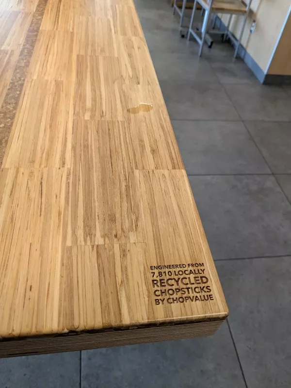 Some interesting facts and things - #12 This A&W table is made from 7,810 recycled chopsticks Some interesting facts and things - #12 This A&W table is made from 7,810 recycled chopsticks