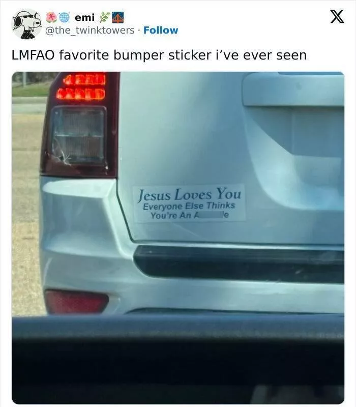 Funny bumper stickers stole the show - #2 
