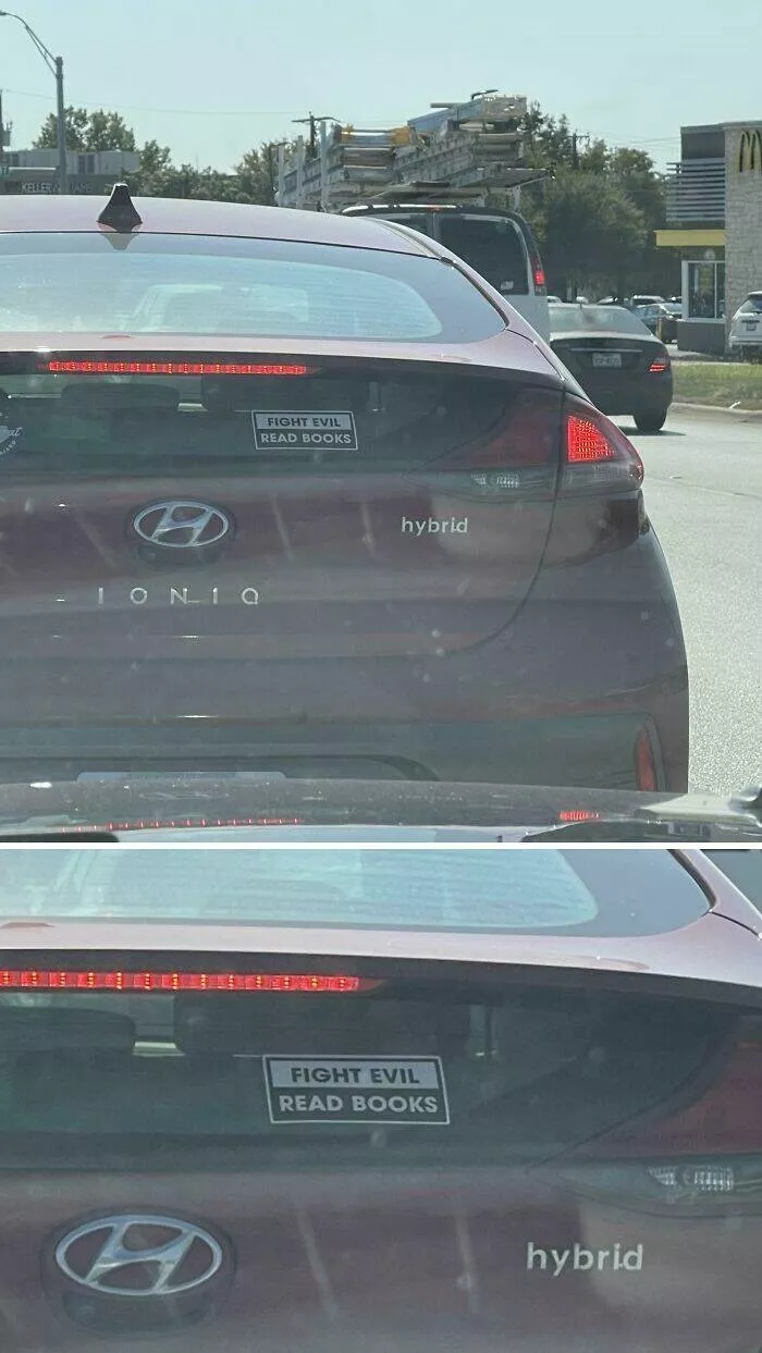 Funny bumper stickers stole the show - #9 
