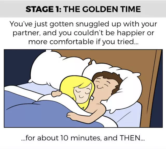 6 stages of sleeping with your partner by jacob andrews