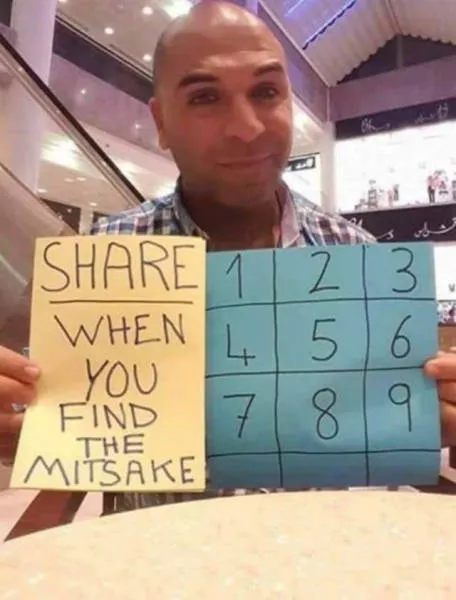 Look again if you notice anything